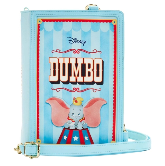 Loungefly Dumbo Storybook Convertible Backpack and Crossbody Bag - Picture 1 of 15